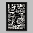 Ver imagem 1 de Quadro Bateria Rock'n'Roll Parts - 45x30cm - Moldura Caixa Preto