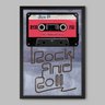 Quadro Rock'n Roll Fita Cassete - 20x30cm - Moldura Caixa Preto - 1