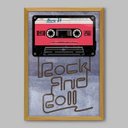 Ver imagem 1 de Quadro Rock'n Roll Fita Cassete - 20x30cm - Moldura Caixa Madeira