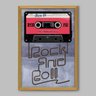 Quadro Rock'n Roll Fita Cassete - 20x30cm - Moldura Caixa Madeira - 1