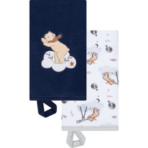 Kit 2 Babinhas Paninho de Boca Bebê Lunar Azul Marinho - Hug: Azul Marinho
