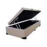 Cama Báu Box Base Solteiro Sintético Bege com Pistão a Gás. - 2
