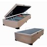 Cama Báu Box Base Solteiro Sintético Bege com Pistão a Gás. - 1