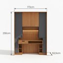 Ver imagem 3 de Conjunto de Escritório Completo com LED 7 Peças 6 Portas 173CMX52,5CMX230CM Linha Liga Modulado