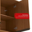Ver mais imagens de Conjunto de Escritório Completo com LED 7 Peças 6 Portas 173CMX52,5CMX230CM Linha Liga Modulado