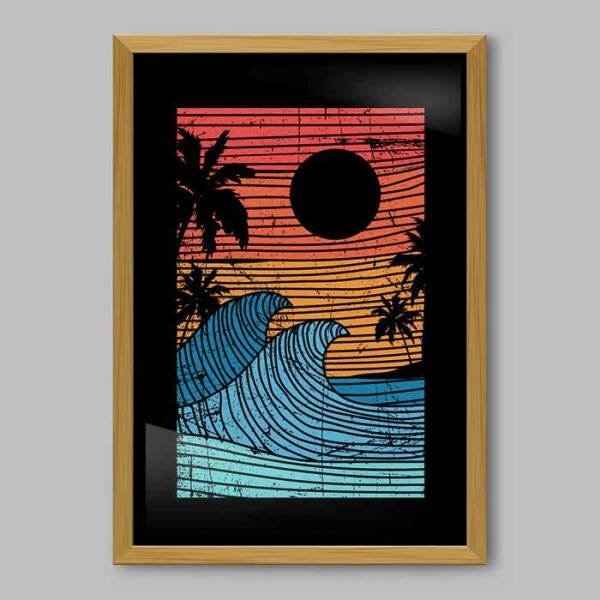 Quadro California Dreamin - 45x30cm - Moldura Caixa Madeira - 1