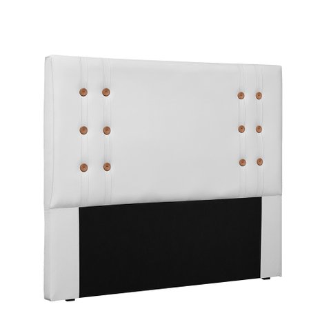 Cabeceira Gênova Para Cama Box King 195 cm Corino - D’Rossi - Branco