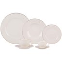 Ver imagem 1 de Aparelho de Jantar 42 Peças Lavish em Porcelana L´hermitage Branco Marca Exemplo