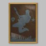 Quadro Guitarrista Show Man - 20x30cm - Moldura Caixa Madeira - 1