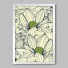 Quadro Ilustração Flôr de Lotus - 20x30cm - Moldura Caixa Branco - 1