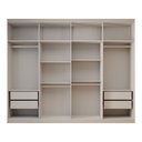 Ver imagem 5 de Guarda-Roupa Casal Bréscia 8 Portas 4 Gavetas Branco - Panorama Móveis