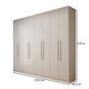 Ver imagem 2 de Guarda-Roupa Casal Bréscia 8 Portas 4 Gavetas Branco - Panorama Móveis