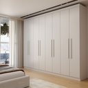 Ver imagem 3 de Guarda-Roupa Casal Bréscia 8 Portas 4 Gavetas Branco - Panorama Móveis