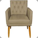 Ver imagem 4 de Kit Namoradeira Decorativa Para Sala Capitonê Com Base + 2 Poltronas Para Recepção Suede