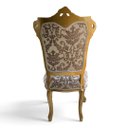 Ver imagem 5 de Cadeira Clássica Bege com Dourado a: 115cm L: 59cm P: 44cm