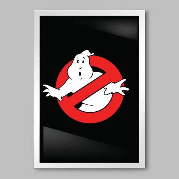 Quadro Filme Caça Fantasmas - 20x30cm - Moldura Caixa Branco - 1