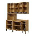 Ver imagem 4 de Cozinha Modulada Compacta 3 Peças 10 Portas MDF 190cm Malta Espresso Móveis Cinza/Amêndoa/Platina