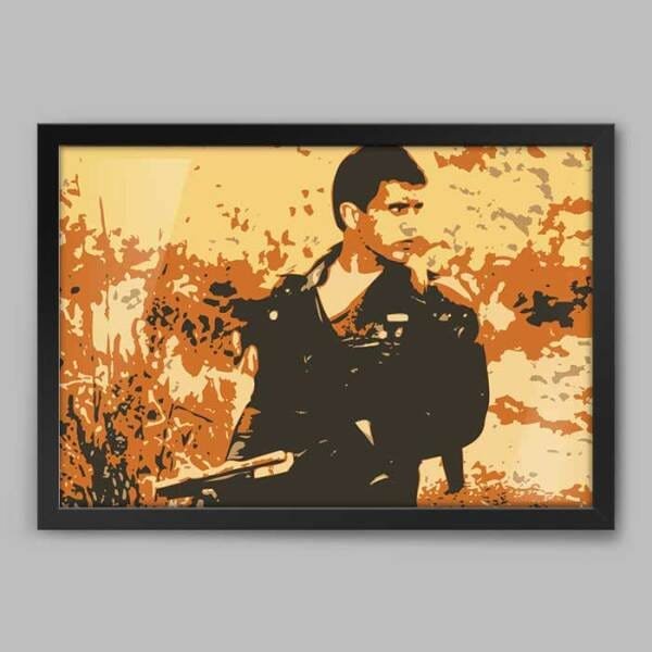 Quadro Filme Mad Max Mel Gibson - 20x30cm - Moldura Caixa Preto - 1