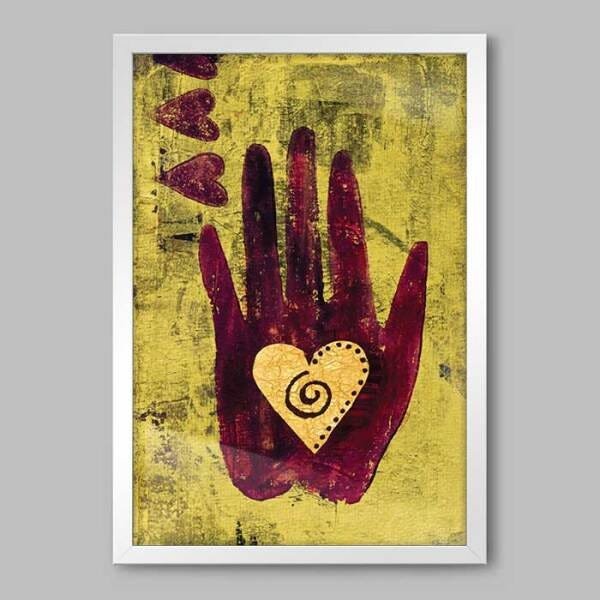 Quadro More Love - 45x30cm - Moldura Caixa Branco - 1