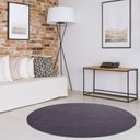 Ver imagem 2 de Tapete Melody Pele de Coelho Cinza Redondo 140cm Jolitex