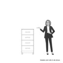 Ver imagem 4 de Cômoda Mobi Compacta 4 Gavetas Albatroz