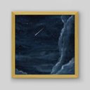 Ver imagem 1 de Quadro Aquarela Estrelado II - 20x20cm - Moldura Caixa Madeira