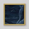 Quadro Aquarela Estrelado II - 20x20cm - Moldura Caixa Madeira - 1