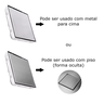 Ralo em Metal Square Tampa Oculta Invisivel 10x10 Escovado - 3
