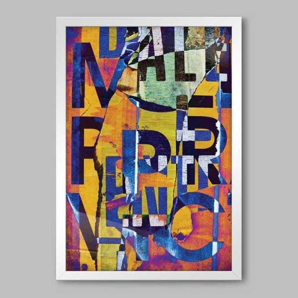 Quadro Lambe Lambe Old - 20x30cm - Moldura Caixa Branco - 1