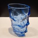 Ver imagem 5 de Vaso Decorativo de Vidro Azul 19x12x12cm Enfeite Sala Mesa Estante Aparador