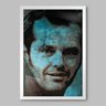 Quadro Filme O Estranho no Ninho Jack Nicholson - 45x30cm - Moldura Caixa Branco - 1