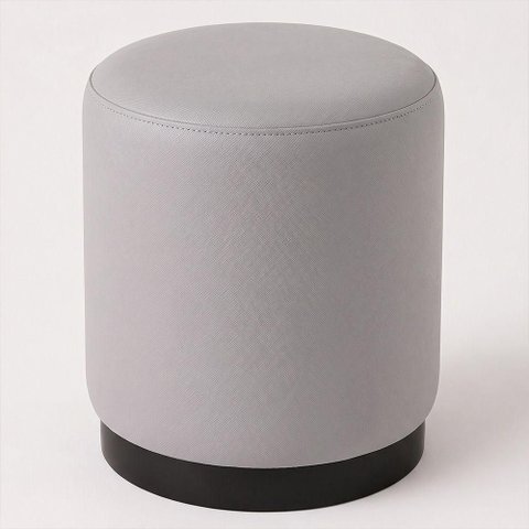 Puff Redondo Kira Off White Espuma Revestimento Factor 41cm Sallar Home
