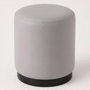 Ver imagem 1 de Puff Redondo Kira Off White Espuma Revestimento Factor 41cm Sallar Home