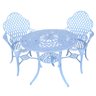 Conjunto de Mesa para Jardim Copacabana com 2 Poltronas e Mesa Alta em Alumínio Fundido Unifer - 1