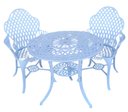 Ver imagem 1 de Conjunto de Mesa para Jardim Copacabana com 2 Poltronas e Mesa Alta em Alumínio Fundido Unifer
