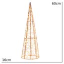 Ver imagem 3 de Arvore Cone Natalino Decorativo Vazado com 250 Leds 60cm