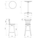 Ver imagem 3 de Conjunto Sala de Jantar/bar com Mesa e 2 Banquetas Altas Cr50119 Castanho