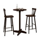 Ver imagem 2 de Conjunto Sala de Jantar/bar com Mesa e 2 Banquetas Altas Cr50119 Castanho