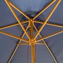 Ver imagem 5 de Ombrelone Central de Madeira 3,00 Metros Redondo Azul Guarda Sol Piscina Importway Iwobcm-300 Az Iwo