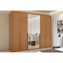 Ver imagem 1 de Guarda Roupa Casal 6 Portas (1 C/ Espelho) e 6 Gavetas Imperatore Amêndoa - Lopas