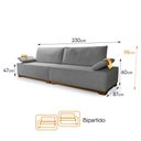 Ver imagem 3 de Sofá Living Braço Articulado Deluxe 2,30m Bouclê