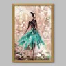 Quadro Bailarina Movimento Pintura - 20x30cm - Moldura Caixa Madeira - 1