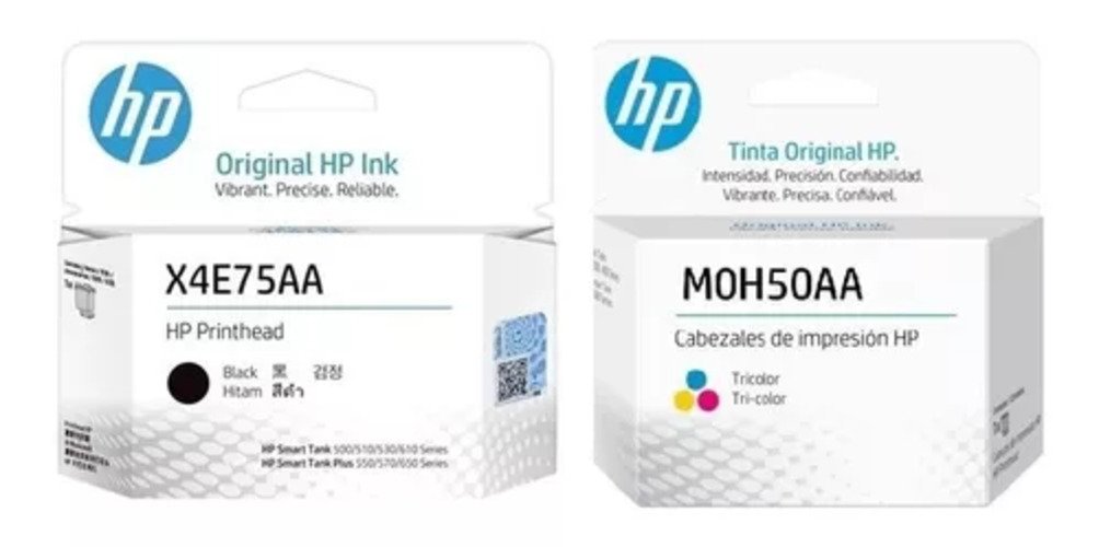 Cabeça de Impressão Hp X4e75aa e M0h50aa Kit Preto e Color