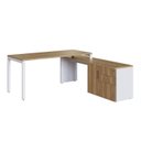 Ver imagem 4 de Conjunto para Escritório com Mesa Escrivaninha e Balcão Concept Móvel na Caixa