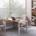 Ver imagem 2 de Conjunto para Escritório com Mesa Escrivaninha e Balcão Concept Móvel na Caixa