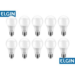 Lâmpada Bulbo LED 9W Kit com 10 Unidades 6500K Bivolt 110/220V Elgin - 2 Lâmpada Bulbo LED 9W Kit com 10 Unidades 6500K Bivolt 110/220V Elgin - 2