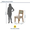 Ver imagem 2 de Kit de 2 Cadeiras para Sala de Jantar Pés em Madeira Maciça Liz Bege/Cinamomo/Veludo