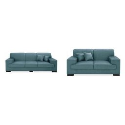 Conjunto de Sofás 3 e 2 Lugares Realeza Espresso Móveis - 2