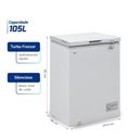 Ver imagem 3 de Freezer e Conservador Horizontal Hq 105 Litros Degelo Manual Branco Hq-105CFHL