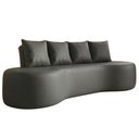 Ver imagem 1 de Sofa 3 Lugares Organico 210 Cm Ibiza Corino Cinza Vazzano